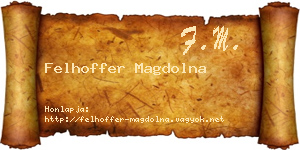 Felhoffer Magdolna névjegykártya