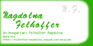magdolna felhoffer business card